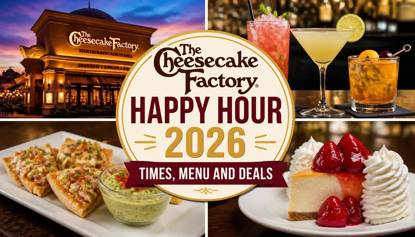 Cheesecake Factory Happy Hour 2026: Times, Menu and Deals