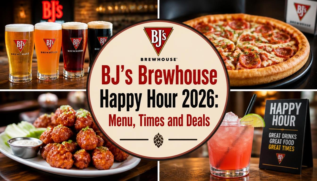 BJ’s Brewhouse Happy Hour 2026: Menu, Times and Deals