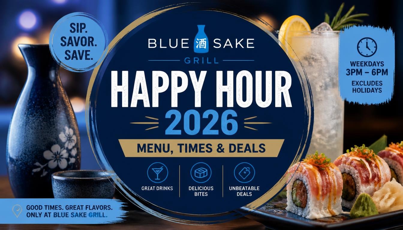 Blue Sake Grill Happy Hour 2026: Menu, Times & Deals