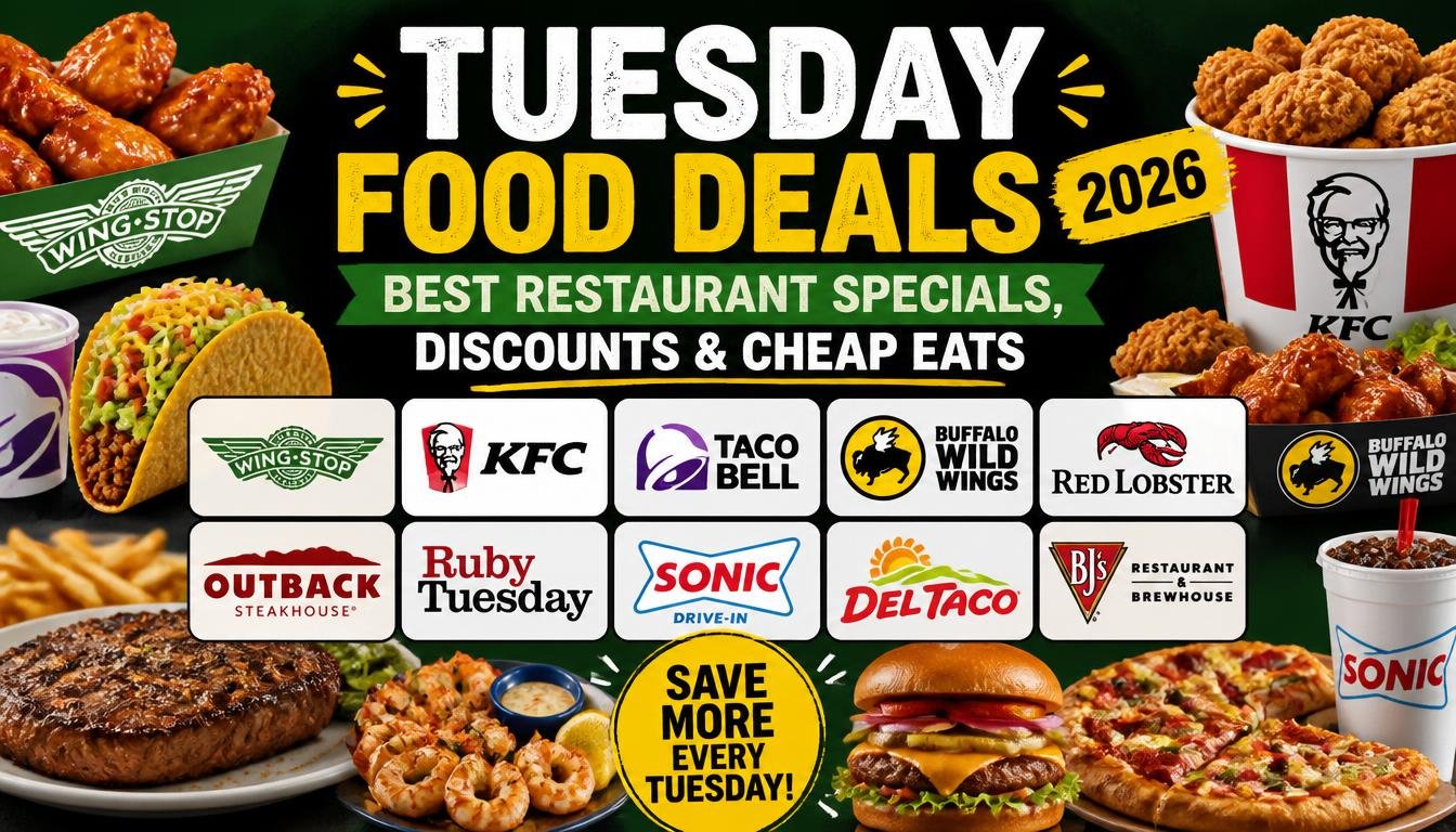 Tuesday Food Deals 2026: Best Restaurant Specials, Discounts & Cheap Eats