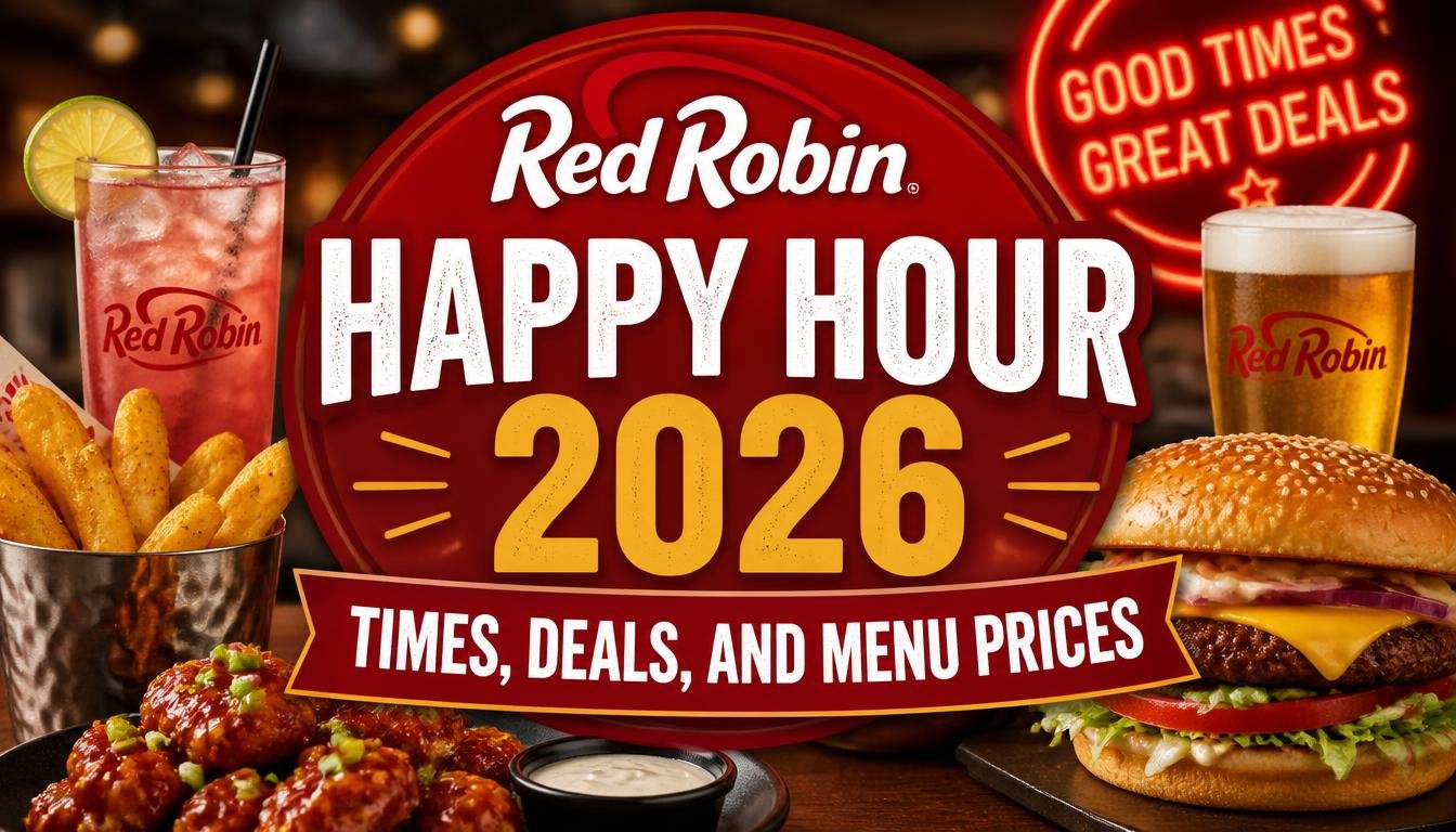Red Robin Happy Hour 2026: Times, Deals, and Menu Prices